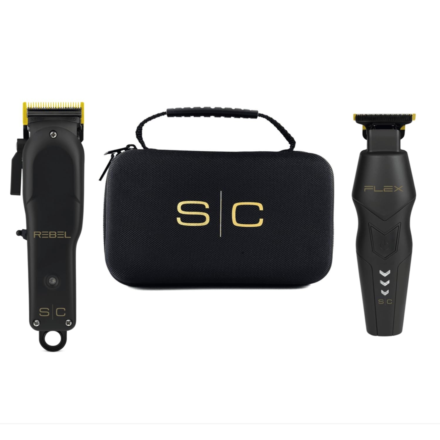 Flex Trimmer and Rebel Clipper Super Set with Tight Guards, Accessories and Travel Case